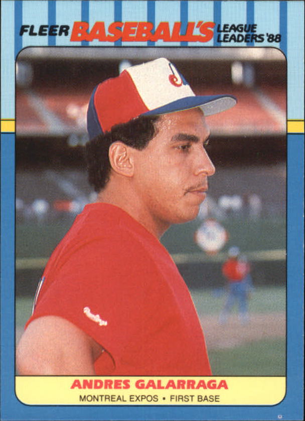 1988 Fleer League Leaders Baseball Cards       014      Andres Galarraga